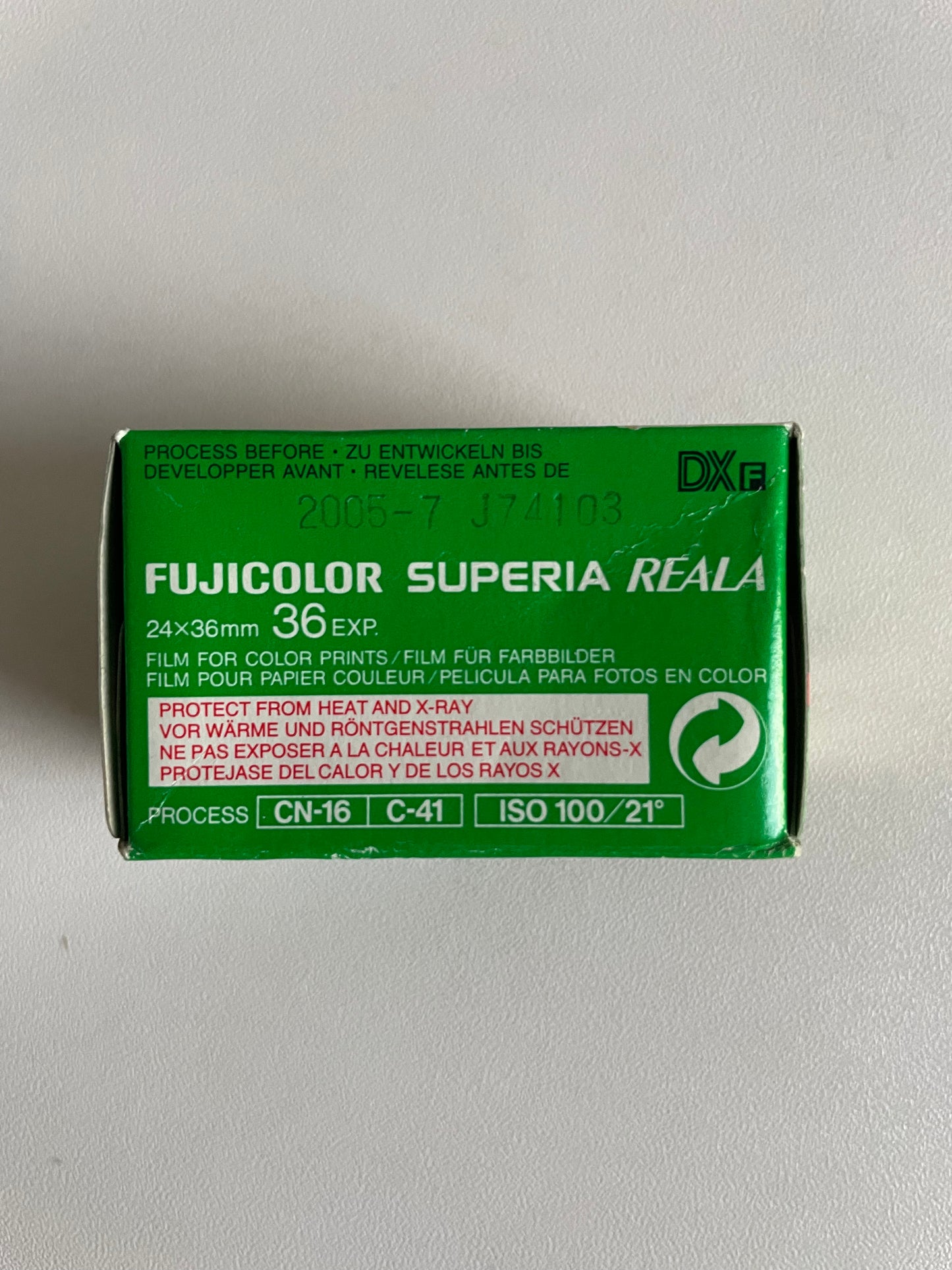 Fujifilm Superia Reala 100 35mm 36exp Color Print Film – Rare, Expired 07/2005